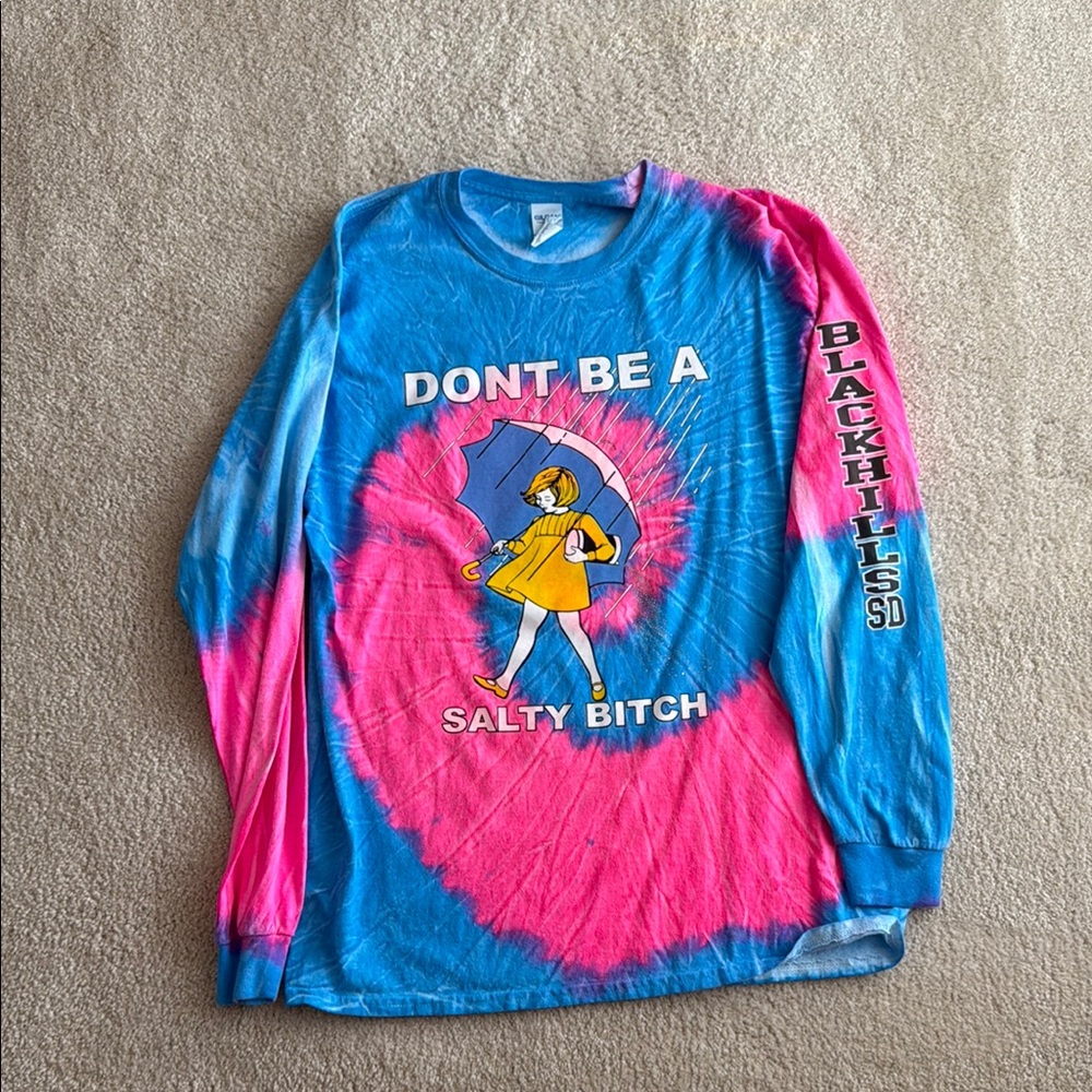 Blue and Pink Long Sleeve Tee